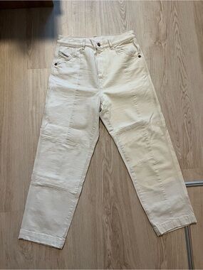 Diesel Cream Patchwork Carpenter Pant